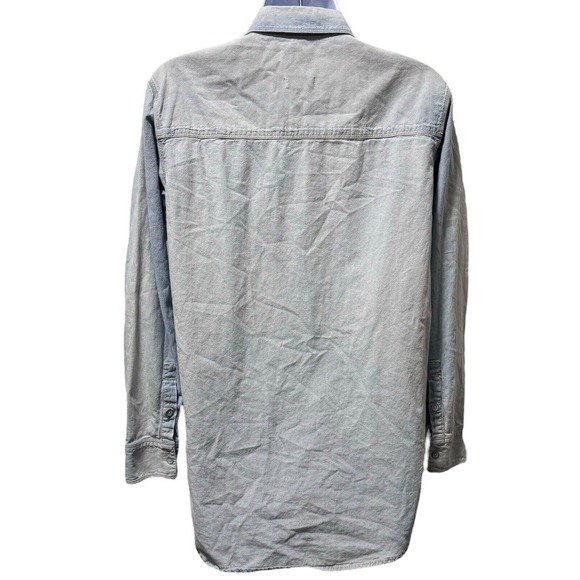 Madewell Denim Button-up Shirt Women’s Size Extra Small XS Front Pockets - Picture 5 of 8
